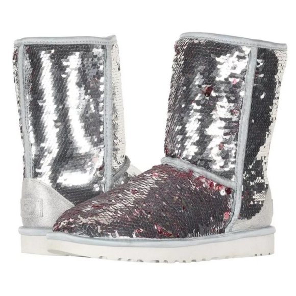 UGG Classic Short Sequin Bling Sparkle Boots 6 7 8 9 NEW - Picture 1 of 15